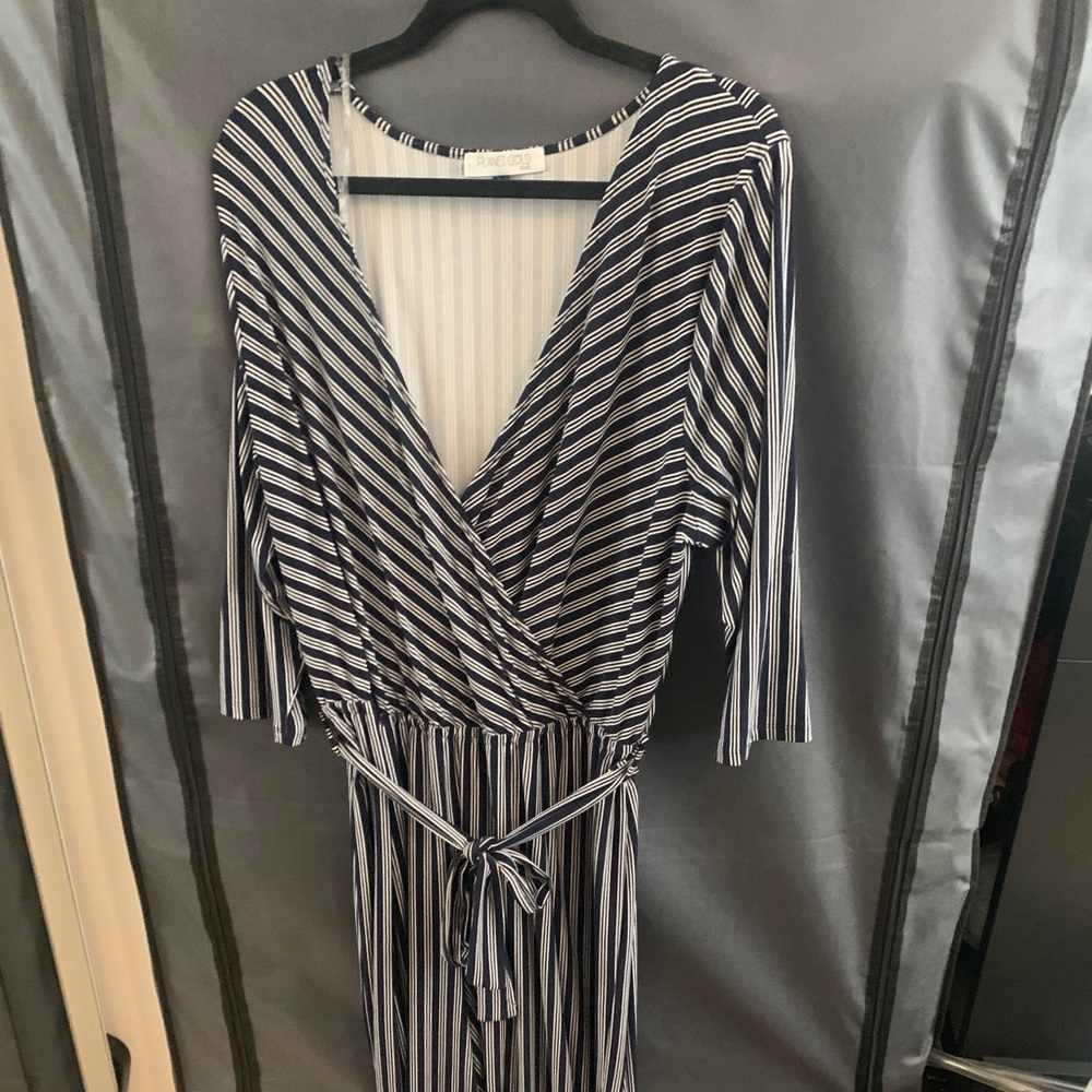 Plus size long sleeve jumpsuit